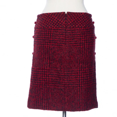 Pre-owned Dolce & Gabbana Red Wool Skirt