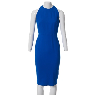 Pre-owned Victoria Beckham Blue Silk Dress