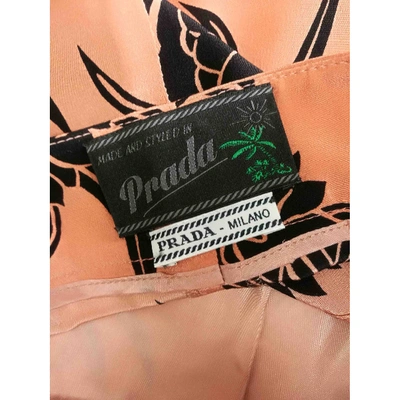 Pre-owned Prada Silk Mini Short In Orange