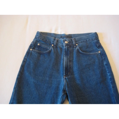 Pre-owned Valentino Straight Jeans In Blue