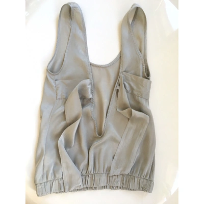Pre-owned Jucca Silk Camisole In Grey