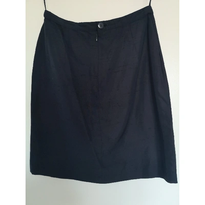 Pre-owned Genny Mini Skirt In Navy