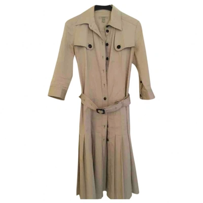 Pre-owned Burberry Mid-length Dress In Beige