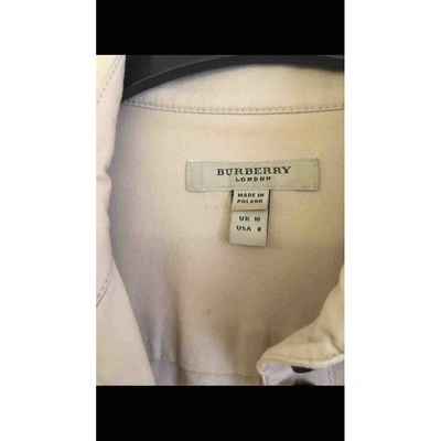 Pre-owned Burberry Mid-length Dress In Beige