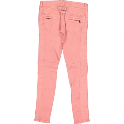 Pre-owned Balmain Slim Jeans In Pink
