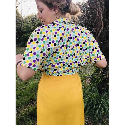 Pre-owned Valentino Skirt Suit In Yellow