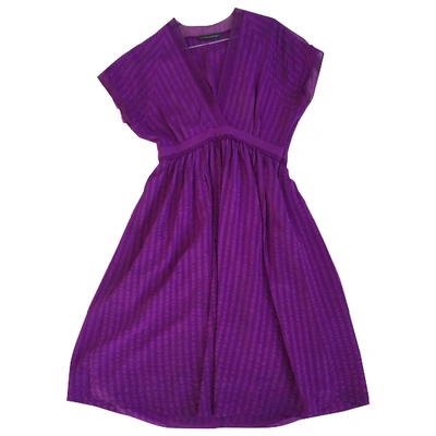 Pre-owned Givenchy Silk Mid-length Dress In Purple