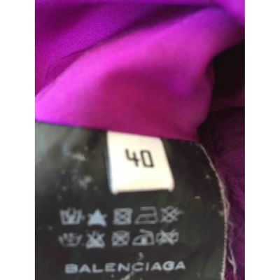 Pre-owned Givenchy Silk Mid-length Dress In Purple