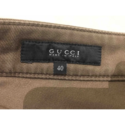 Pre-owned Gucci Slim Jeans In Camel