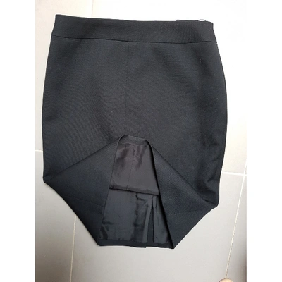 Pre-owned Chanel Wool Mid-length Skirt In Black