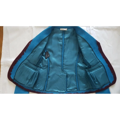 Pre-owned Prada Turquoise Wool Jacket