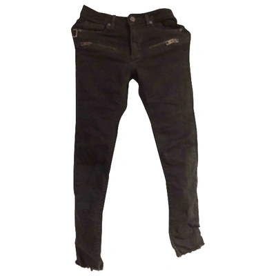 Pre-owned Zadig & Voltaire Slim Jeans In Black