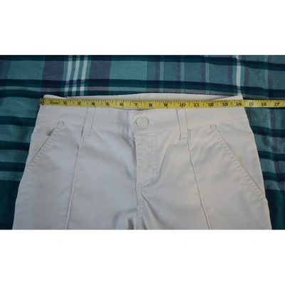 Pre-owned Gucci Slim Trousers In White