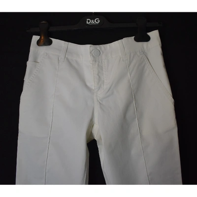 GUCCI Pre-owned Slim Pants In White