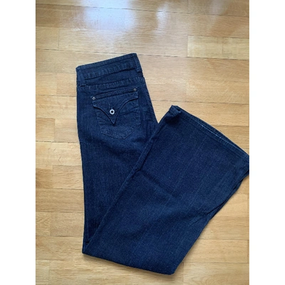 Pre-owned Hudson Straight Jeans In Blue