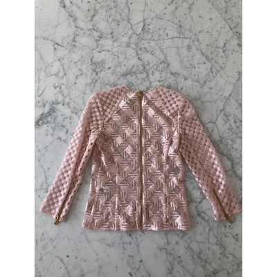 Pre-owned Balmain Pink Viscose Top