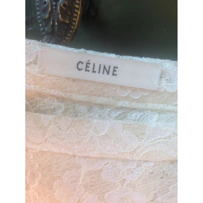 Pre-owned Celine Mid-length Skirt In White
