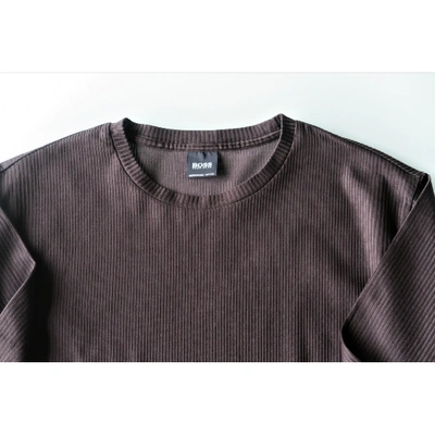 Pre-owned Hugo Boss Brown Cotton T-shirts