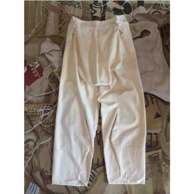 Pre-owned Vivienne Westwood Yellow Cotton Trousers