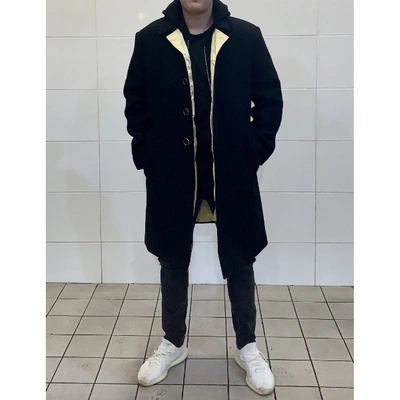 Pre-owned Raf Simons Black Wool Coat