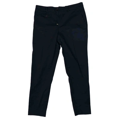 Pre-owned Gucci Navy Cotton Trousers