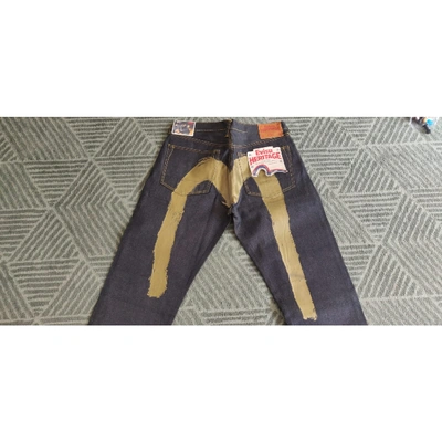 Pre-owned Evisu Blue Cotton Jeans