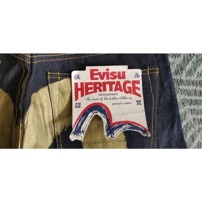 Pre-owned Evisu Blue Cotton Jeans