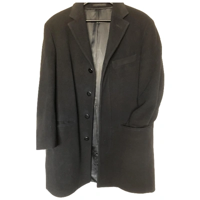 Pre-owned Courrèges Wool Coat In Black