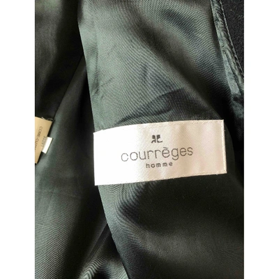 Pre-owned Courrèges Wool Coat In Black