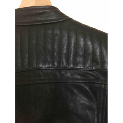 Pre-owned Pierre Balmain Black Leather Jacket