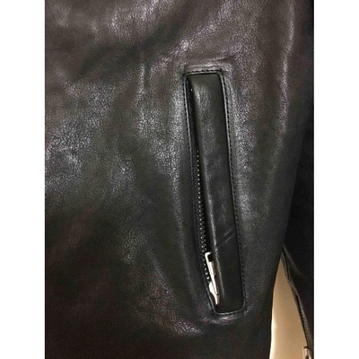 Pre-owned Pierre Balmain Black Leather Jacket