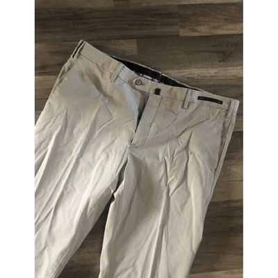 Pre-owned Pt01 Beige Trousers