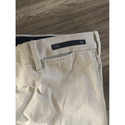 Pre-owned Pt01 Beige Trousers