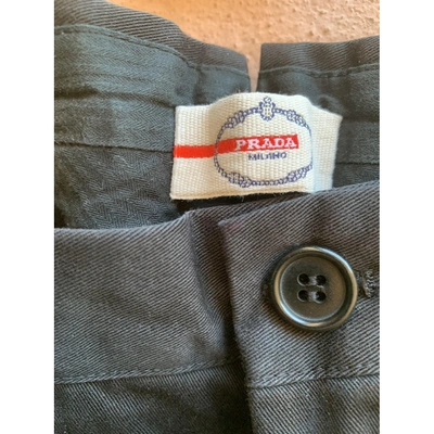 Pre-owned Prada Trousers In Black