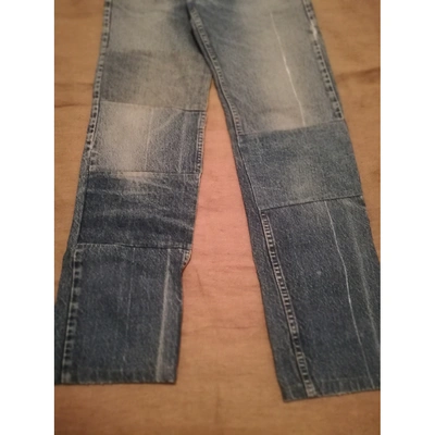 Pre-owned Maison Margiela Blue Cotton Jeans