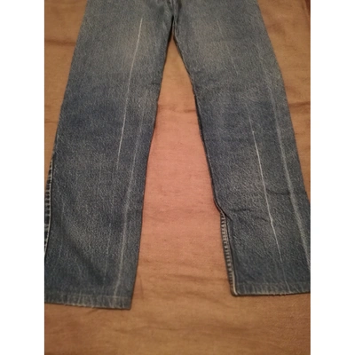 Pre-owned Maison Margiela Blue Cotton Jeans