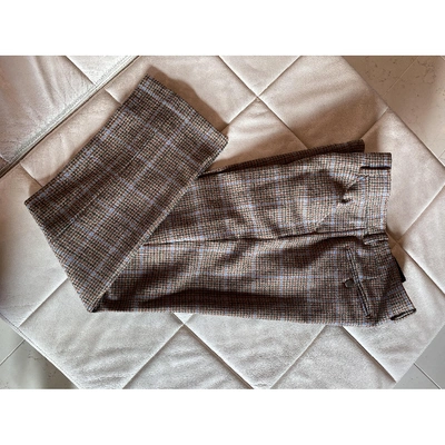 Pre-owned Dolce & Gabbana Wool Trousers In Brown