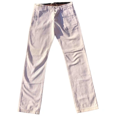Pre-owned Pt01 Trousers In White