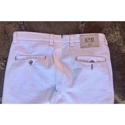 Pre-owned Pt01 Trousers In White