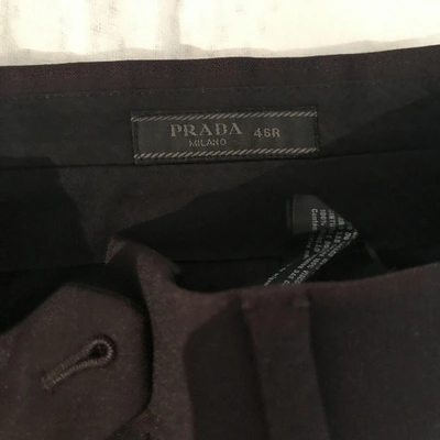 Pre-owned Prada Burgundy Wool Suits