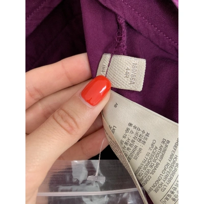 Pre-owned Burberry Trousers In Purple