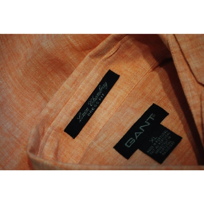 Pre-owned Gant Rugger Linen Shirt In Orange