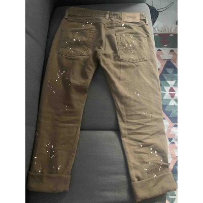 Pre-owned Edwin Brown Cotton Jeans