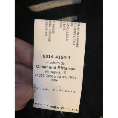 Pre-owned Rick Owens Wool Vest In Black