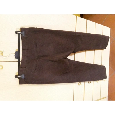 Pre-owned Calvin Klein Brown Cotton Trousers