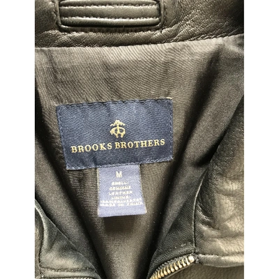 Pre-owned Brooks Brothers Black Leather Jacket