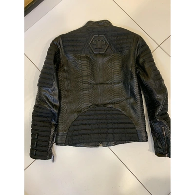 Pre-owned Philipp Plein Black Python Jacket