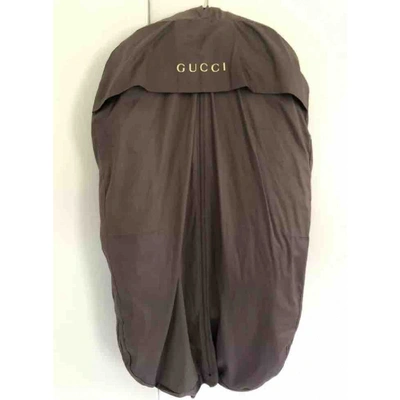 Pre-owned Gucci Wool Peacoat In Camel
