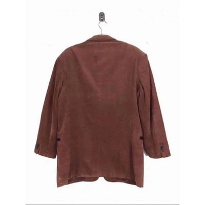 Pre-owned Yohji Yamamoto Brown Velvet Coat