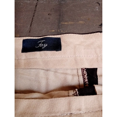 Pre-owned Fay Trousers In Brown